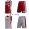 Custom Reversible Crimson Gray-White Double Side Star Sublimation Basketball Suit Jersey