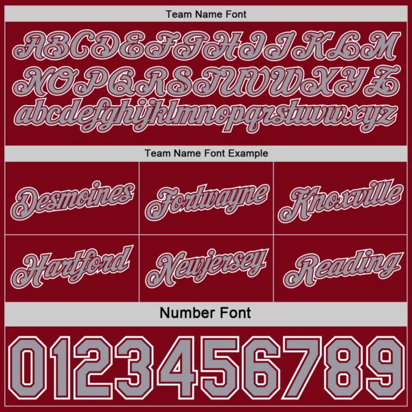 Custom Reversible Crimson Gray-White Double Side Star Sublimation Basketball Suit Jersey