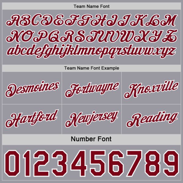 Custom Reversible Crimson Gray-White Double Side Star Sublimation Basketball Suit Jersey