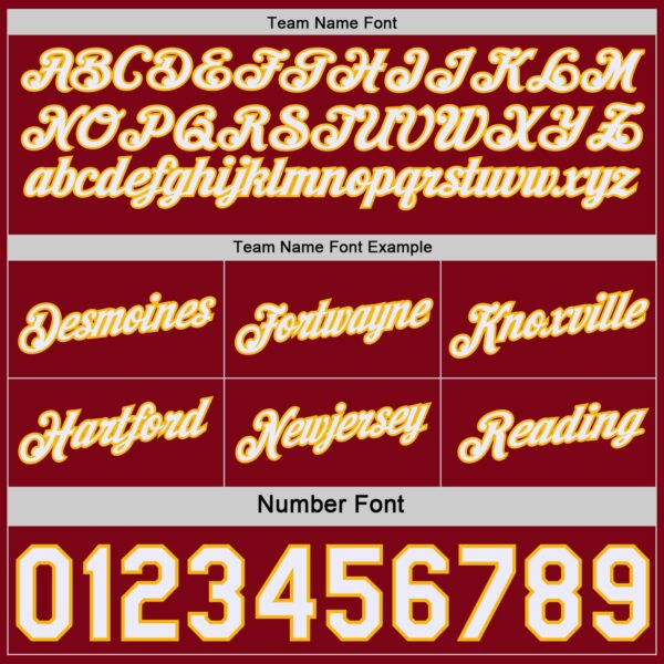 Custom Reversible Crimson White-Gold Double Side Star Sublimation Basketball Suit Jersey