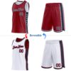 Custom Reversible Crimson Navy-White Double Side Star Sublimation Basketball Suit Jersey