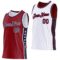 Custom Reversible Crimson Navy-White Double Side Star Sublimation Basketball Suit Jersey
