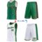Custom Reversible Kelly Green Black-Old Gold Double Side Star Sublimation Basketball Suit Jersey
