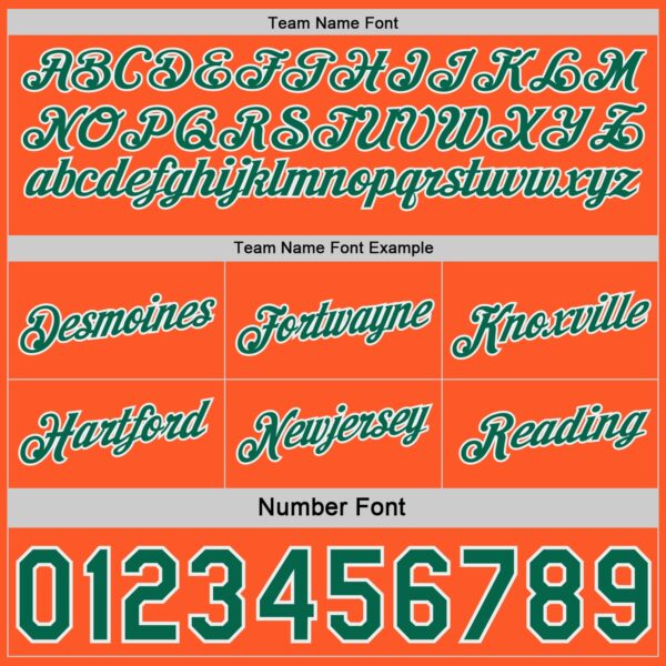 Custom Reversible Kelly Green Orange-White Double Side Star Sublimation Basketball Suit Jersey