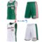 Custom Reversible Kelly Green Medium Pink-White Double Side Star Sublimation Basketball Suit Jersey