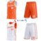 Custom Reversible Orange White Double Side Star Sublimation Basketball Suit Jersey