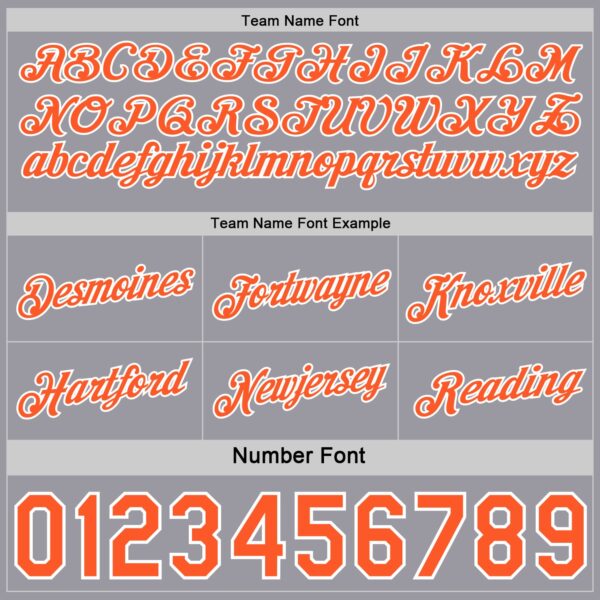 Custom Reversible Orange White-Gray Double Side Star Sublimation Basketball Suit Jersey