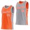 Custom Reversible Orange White-Gray Double Side Star Sublimation Basketball Suit Jersey