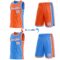 Custom Reversible Orange White-Powder Blue Double Side Star Sublimation Basketball Suit Jersey