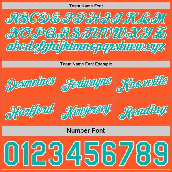 Custom Reversible Orange Aqua-White Double Side Star Sublimation Basketball Suit Jersey