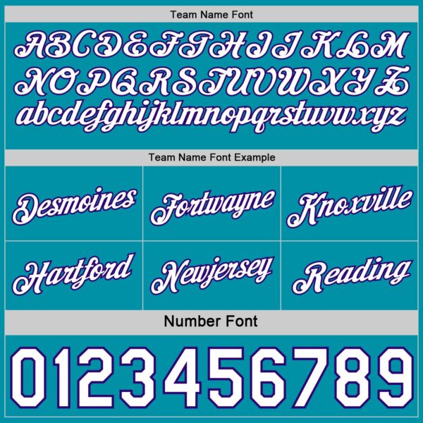 Custom Reversible Teal White-Purple Double Side Star Sublimation Basketball Suit Jersey