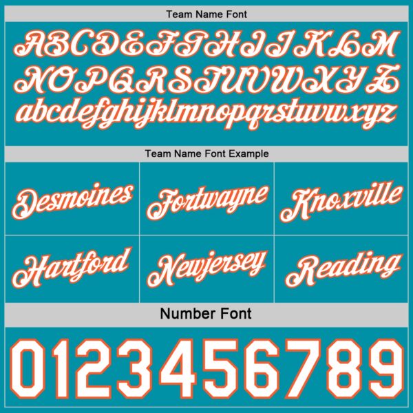 Custom Reversible Teal White-Orange Double Side Star Sublimation Basketball Suit Jersey