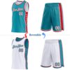 Custom Reversible Teal White-Red Double Side Star Sublimation Basketball Suit Jersey