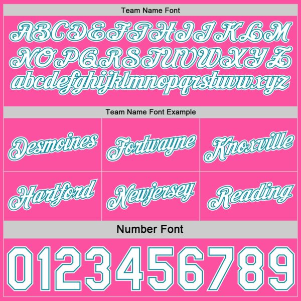 Custom Reversible Teal White-Pink Double Side Star Sublimation Basketball Suit Jersey