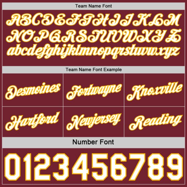 Custom Reversible Burgundy White-Gold Double Side Star Sublimation Basketball Suit Jersey