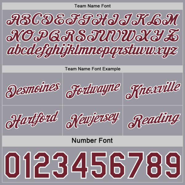 Custom Reversible Burgundy White-Gray Double Side Star Sublimation Basketball Suit Jersey