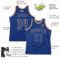Custom Royal Royal-Old Gold Authentic Throwback Basketball Jersey