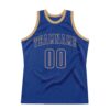Custom Royal Royal-Old Gold Authentic Throwback Basketball Jersey