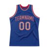 Custom Royal Gray-Red Authentic Throwback Basketball Jersey
