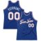 Custom Royal White-Orange Authentic Throwback Basketball Jersey