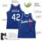 Custom Royal White-Red Authentic Throwback Basketball Jersey