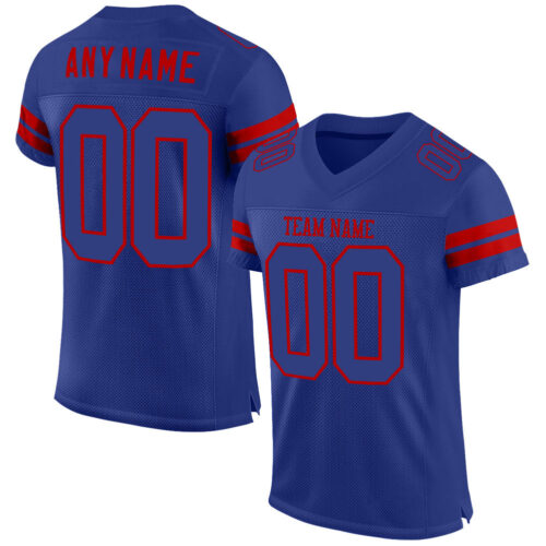 Royal0198 Custom Royal Royal-Red Mesh Authentic Football Jersey