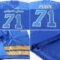 Custom Royal Royal-Gold Mesh Authentic Football Jersey