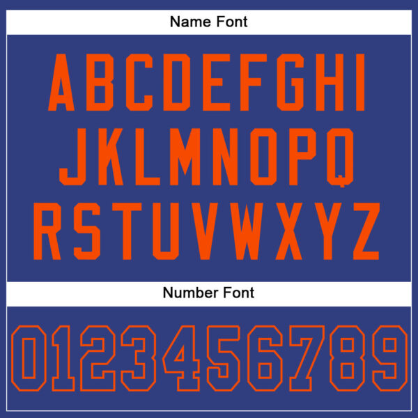 Custom Royal Royal-Orange Mesh Authentic Football Jersey
