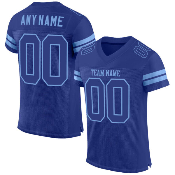 Royal0203 Custom Royal Royal-Light Blue Mesh Authentic Football Jersey