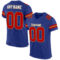 Royal0206 Custom Royal Red-Old Gold Mesh Authentic Football Jersey