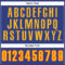 Royal0207-3 Custom Royal Gold-Orange Mesh Authentic Football Jersey