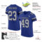 Custom Royal Gray-Black Mesh Authentic Football Jersey