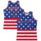 Custom Royal Royal-Red 3D Pattern Design American Flag Authentic Basketball Jersey