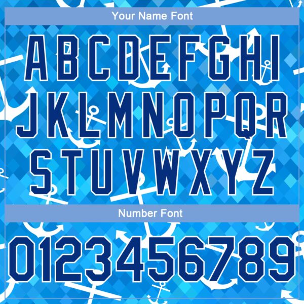 Custom Royal Royal-White 3D Pattern Design Anchors Authentic Basketball Jersey