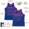 Custom Royal Royal-Pink Authentic Throwback Basketball Jersey