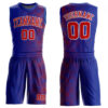 Custom Royal Red-White Round Neck Sublimation Basketball Suit Jersey