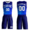 Custom Royal White-Navy Round Neck Sublimation Basketball Suit Jersey