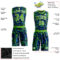 Custom Royal Neon Green-White Music Festival Round Neck Sublimation Basketball Suit Jersey