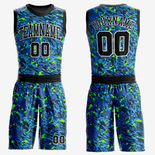 Royal0371_53941abf-b370-4df5-bf0a-46316e1a2b54 Custom Royal Black-Neon Green Music Festival Round Neck Sublimation Basketball Suit Jersey