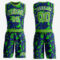 Custom Royal Neon Green-White Round Neck Sublimation Basketball Suit Jersey