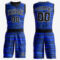 Custom Royal Black-White Round Neck Sublimation Basketball Suit Jersey
