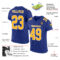 Royal0402-1 Custom Royal Gold-White Mesh Authentic Football Jersey