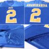 Custom Royal Gold-White Mesh Authentic Football Jersey