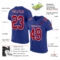 Royal0403-1 Custom Royal Red-White Mesh Authentic Football Jersey