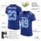 Royal0405-1 Custom Royal Light Blue-White Mesh Authentic Football Jersey