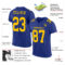 Royal0420-1 Custom Royal Gold Mesh Authentic Football Jersey