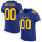Royal0420 Custom Royal Gold Mesh Authentic Football Jersey