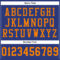 Royal0421-3 Custom Royal Bay Orange Mesh Authentic Football Jersey