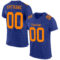 Royal0421 Custom Royal Bay Orange Mesh Authentic Football Jersey