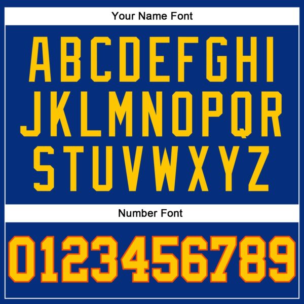 Custom Royal Gold-Orange Authentic Throwback Basketball Jersey